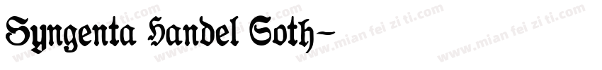 Syngenta Handel Goth字体转换